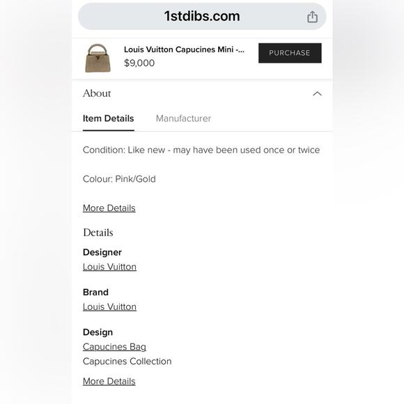 Louis Vuitton Capucines Mini Gold Python Paris Exclusive - Picture 3 of 15